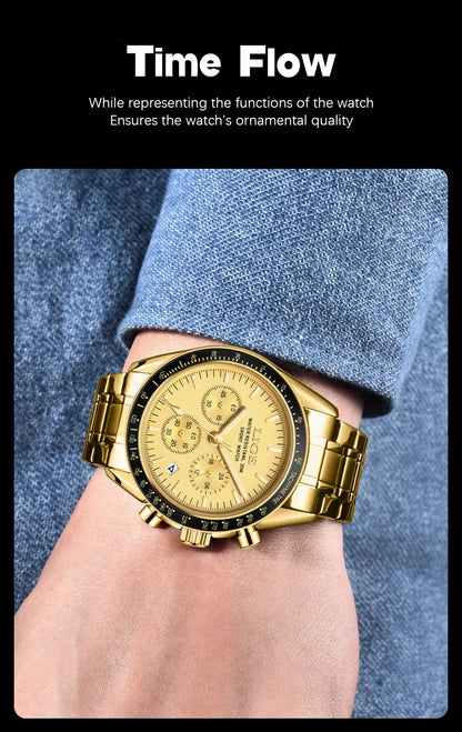 LIGE 2025 - Reloj de lujo para hombre, nuevo, de cuarzo, luminoso, resistente al agua, con cronógrafo y fecha, deportivo