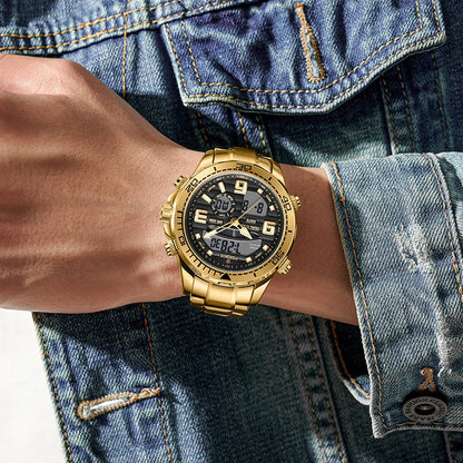 Relojes digitales Foxbox para hombre, reloj de pulsera deportivo de cuarzo de lujo superior, reloj de pulsera de acero militar resistente al agua, reloj de pulsera de cuarzo, reloj para hombre