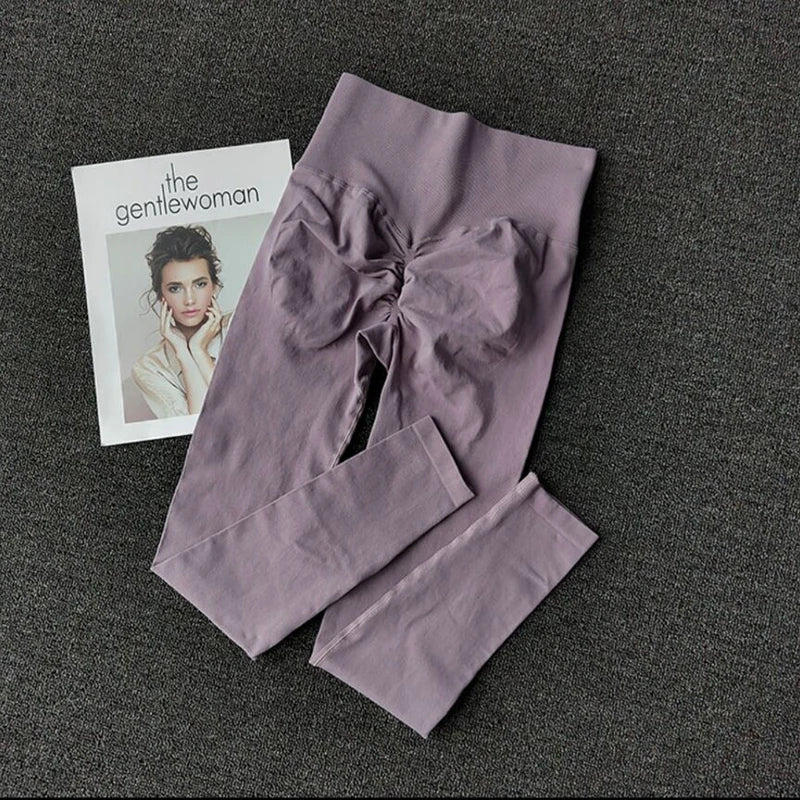 Pantalones de yoga deportivos sin costuras de cintura alta, leggings deportivos para levantar caderas, gimnasio, correr, de secado rápido, ajustados.