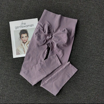 Pantalones de yoga deportivos sin costuras de cintura alta, leggings deportivos para levantar caderas, gimnasio, correr, de secado rápido, ajustados.