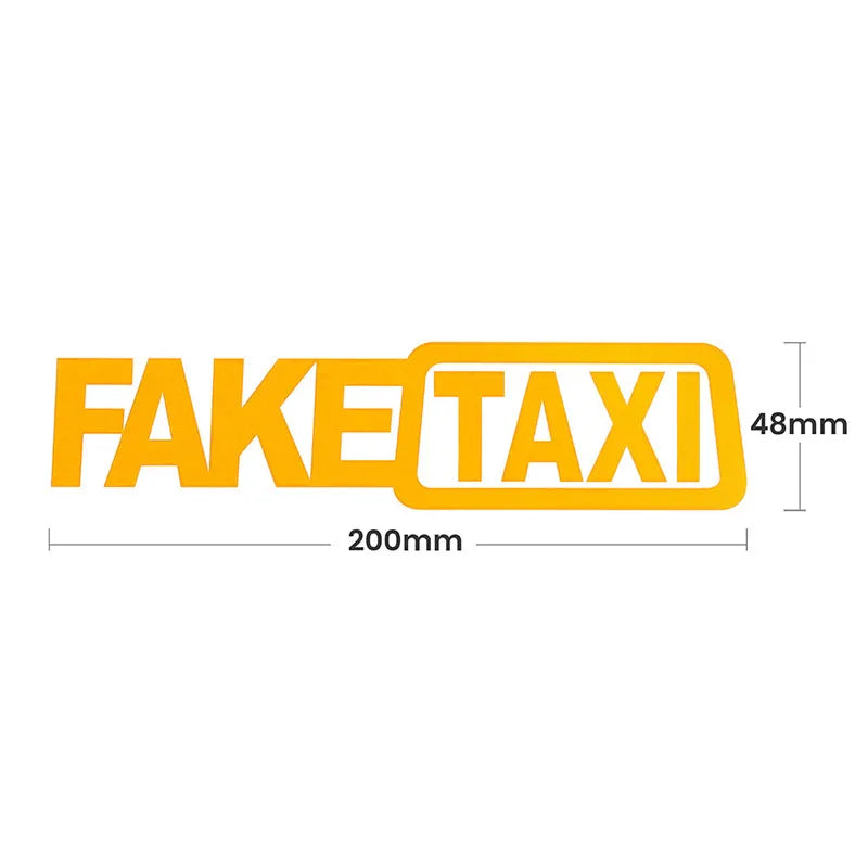 Pegatina divertida de taxi falso para coche, emblema de vinilo autoadhesivo universal para BMW, Ford, Toyota, VW, Honda, Kia, Opel y Kia.