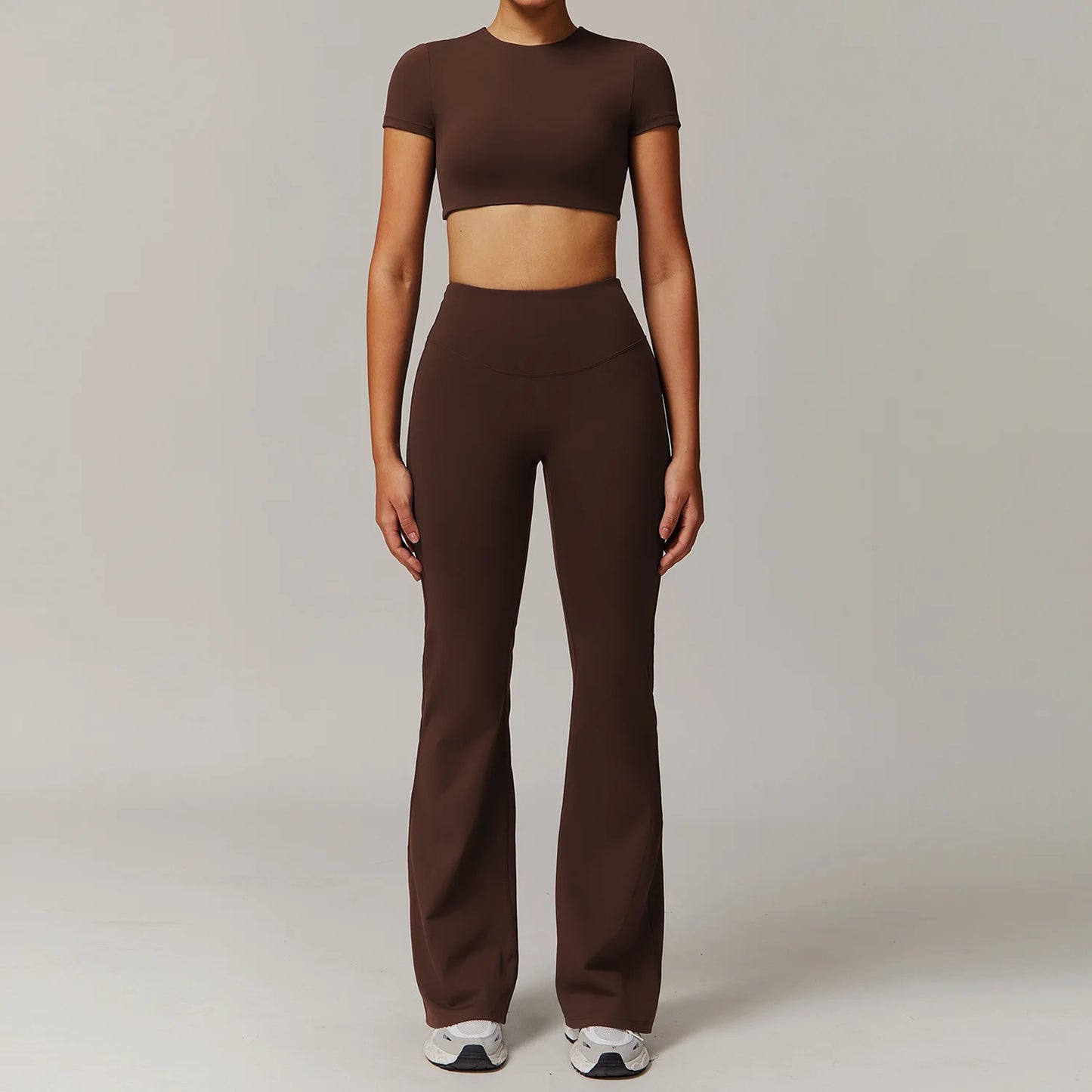 Women's Tracksuit 2PCS Yoga Sets Sportswear Workout Fitness Long Sleeved Sports Bra High Waist Leggings Gym Clothing Sports Suit