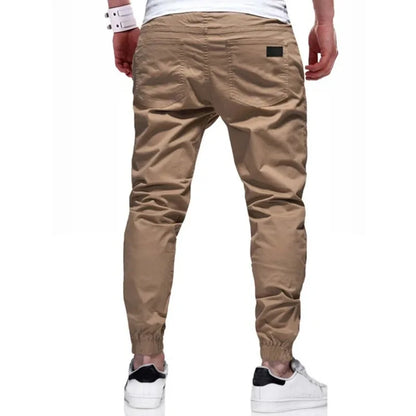 Y2K Autumn New Men Solid Color Long Cargo Pants Sweatpants Mens High Quality Casual Joggers White Sports Pants Designer Clothes