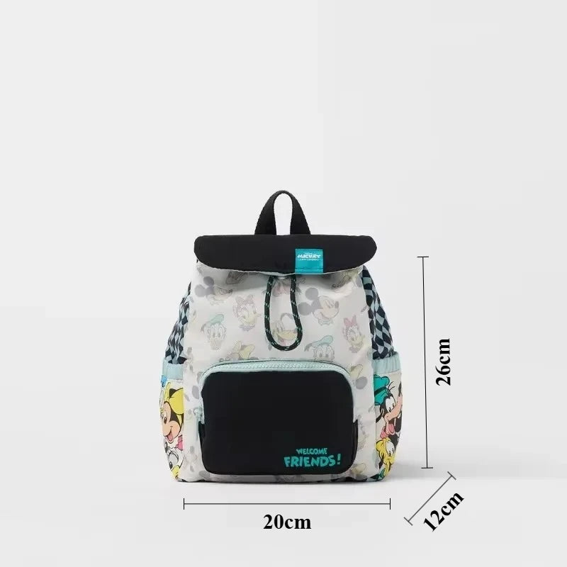 Mochila de moda con dibujos animados de Mickey Mouse de Disney, mochila escolar de lona de Minnie para mujer, mochila de gran capacidad a la moda, mochila para niñas