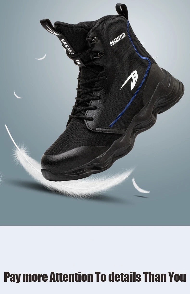 Botas de trabajo de seguridad para hombre con puntera de acero, nuevas, antiaplastamiento y antipinchazos. Calzado antideslizante para hombre, modelos para las cuatro estaciones.