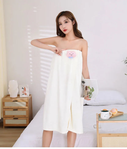 Toalla de baño para el hogar, para mujeres, usable, para adultos, absorbente de agua, de secado rápido, estilo largo, para baño, lavable, bata de baño, toallas sexys