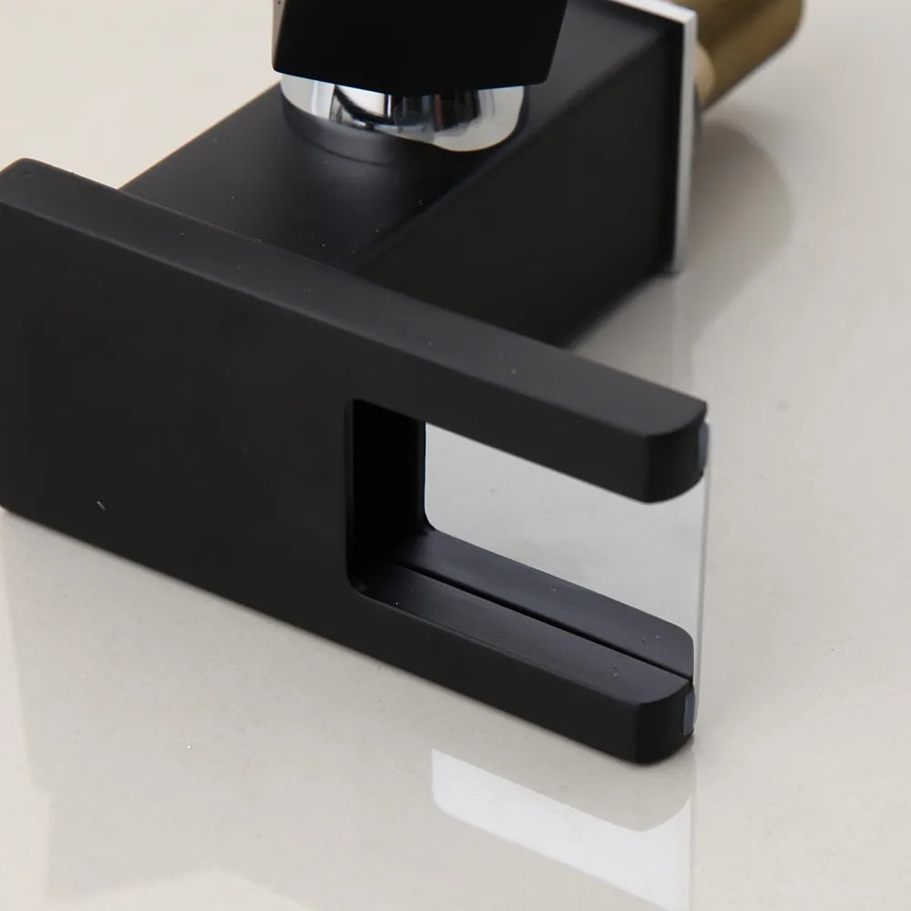 Grifo de baño YANKSMART con luz LED, para lavabo, montaje sobre encimera, monomando, con grifo mezclador tipo cascada.