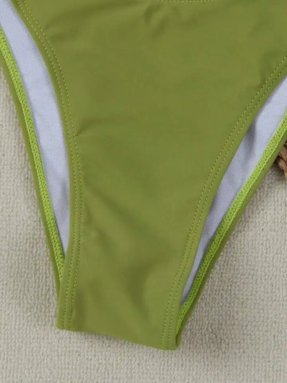 Conjuntos de bikini sin tirantes para mujer, traje de baño de dos piezas con efecto push up, bañadores sexys de color liso, ropa de playa sin espalda para mujer