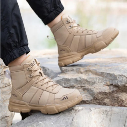 Botas de trabajo, zapatos de seguridad indestructibles, zapatos con punta de acero para hombre, zapatillas antipinchazos, zapatos de trabajo antideslizantes para mujer, botas tácticas para hombre