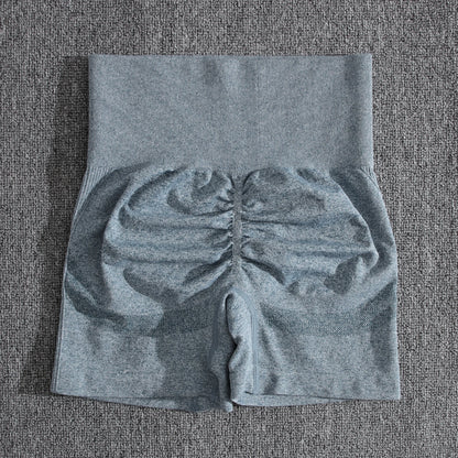 Conjuntos de dos piezas para mujer, pantalones cortos color melocotón, chándal femenino, conjunto de gimnasio, pantalones cortos de fitness con cuello halter, sujetador push up de verano