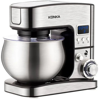 Máquina de chef multifuncional, mezcladora de masa totalmente automática con temporizador inteligente, batidora de huevos de escritorio para el hogar, comercial