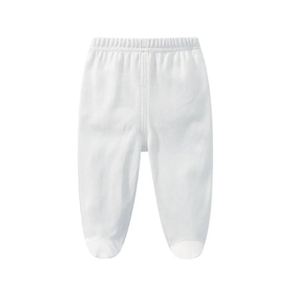 Conjunto de ropa para bebé, niño y niña, camiseta de manga larga de algodón con botones abiertos, pantalones de color liso, conjuntos de primavera para bebé.