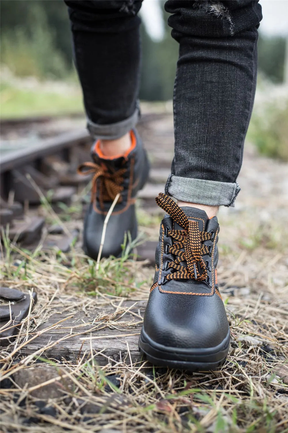 Calzado de trabajo, zapatos de protección, botas de seguridad impermeables para hombre, para construcción, antiperforación y antigolpes.