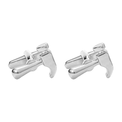 Colección de herramientas, joyería, gemelos con forma de tijera y martillo para hombres y niños, accesorios, regalo para festivales.