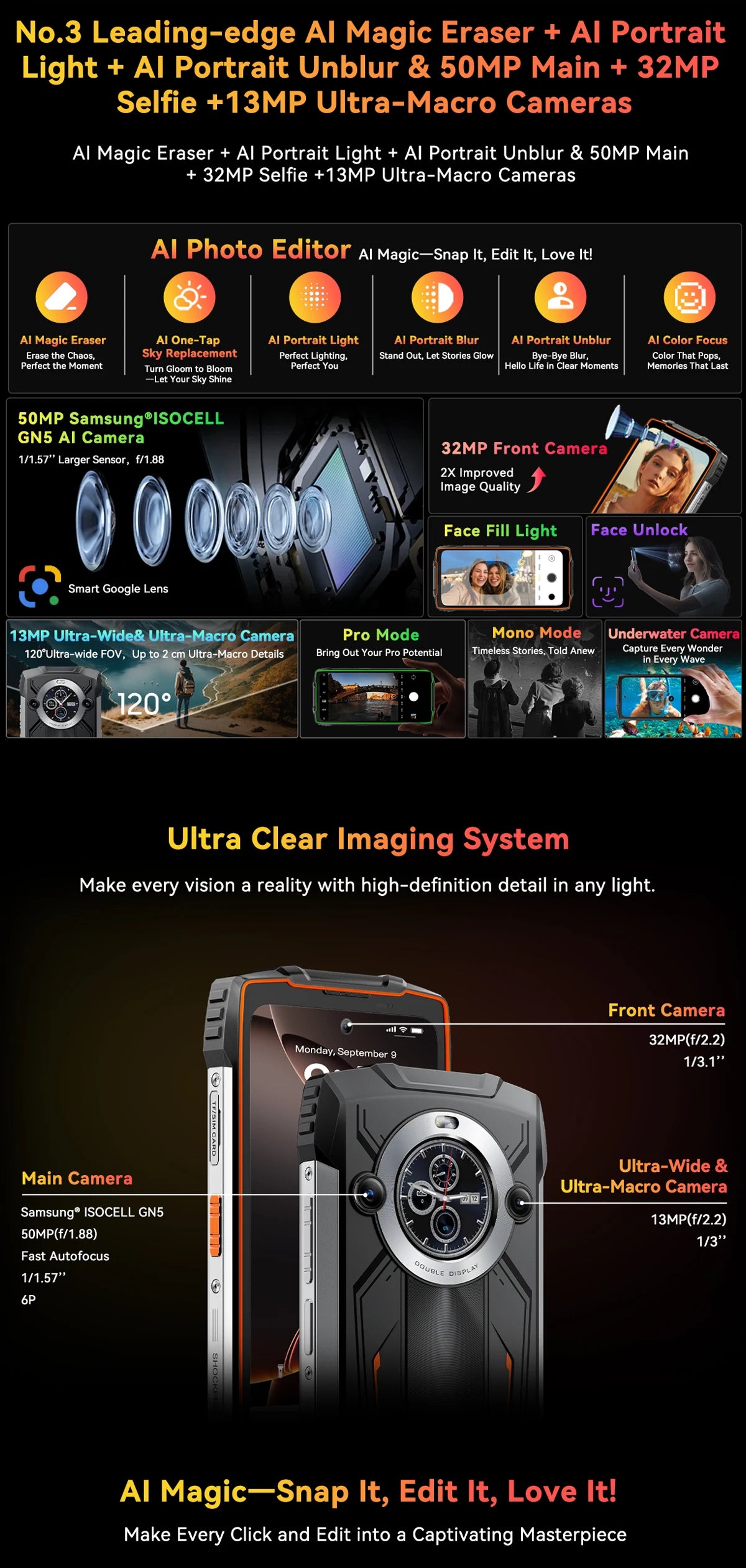 【Estreno mundial】Blackview BV8200 Teléfono resistente con pantalla de 6,5" 2.4K a 120 Hz, procesador Helio G100, 12 GB de RAM, 256 GB de almacenamiento, NFC, linterna y sistema operativo Android 14.