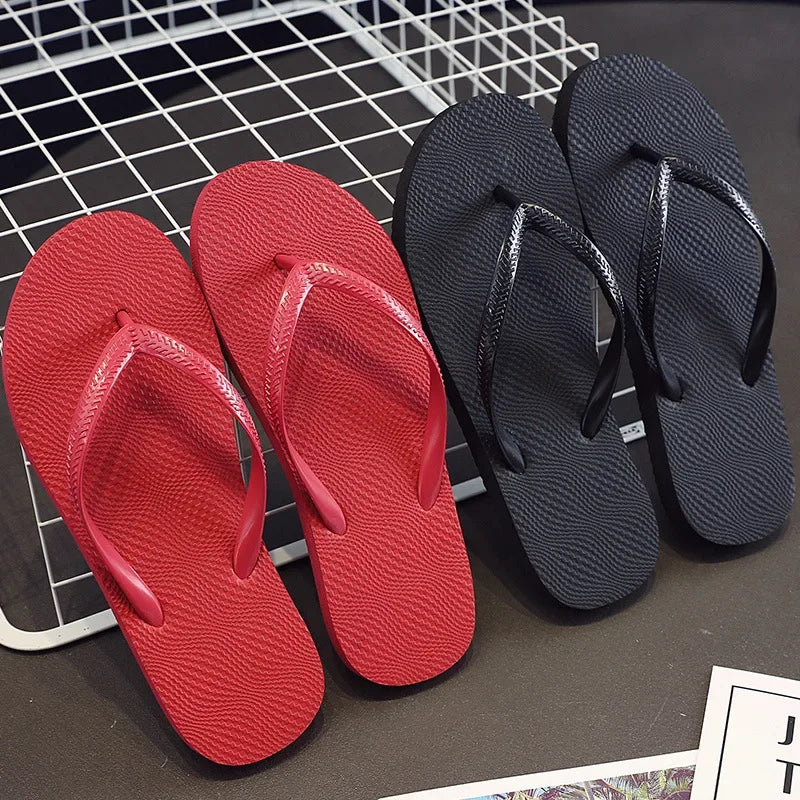 Sandalias de playa de verano para mujer, de moda, antideslizantes, con tiras, de PVC, de color puro, para uso en exteriores, estilo sencillo.