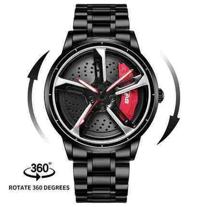 Reloj de cuarzo con esfera giratoria caleidoscopio Sharingan, esfera de anime japonés 3D, reloj de marca superior de lujo, resistente al agua, reloj de moda para hombre.
