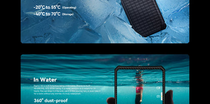 Smartphone resistente IIIF150 Raptor 5G con Android 14, pantalla AMOLED de 6,78" y 120 Hz, 16 GB de RAM + 512 GB de almacenamiento, cámara de 50 MP, batería de 10000 mAh y 65 W.