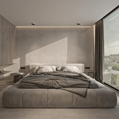 Cama de estilo europeo, moderna y cómoda, estilo italiano, de calidad, para bodas, diseñada por un diseñador que crea camas gemelas.