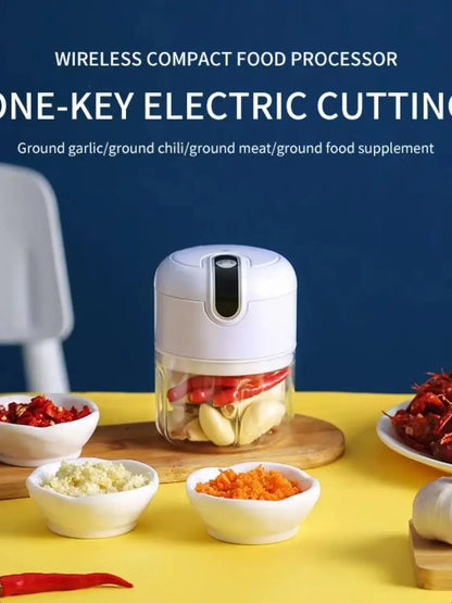 Máquina de cocina multifuncional, picadora de carne automática para el hogar, alimentos complementarios para bebés, removedor de ajo picado, cortador de carne.