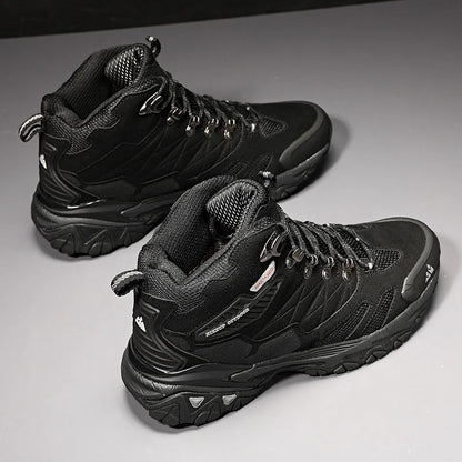 Botas de invierno HIKEUP para hombre, botas de senderismo para exteriores, de ante, de caña alta, impermeables, tácticas, de combate, militares.