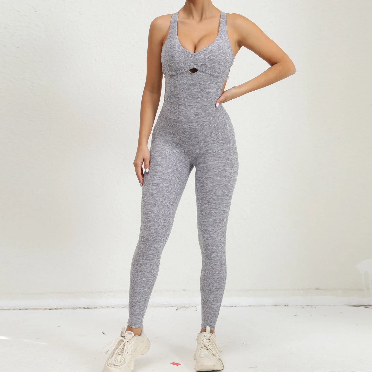 Women Gym Jumpsuit Female Yoga Set Workout One-piece Suit Women Sports Push Up Yoga Clothes Backless Activewear Fitness Set