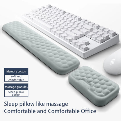 Reposamuñecas ergonómico para teclado y ratón, para oficina, para proteger y relajar la muñeca, con espuma viscoelástica, para ordenador y portátil