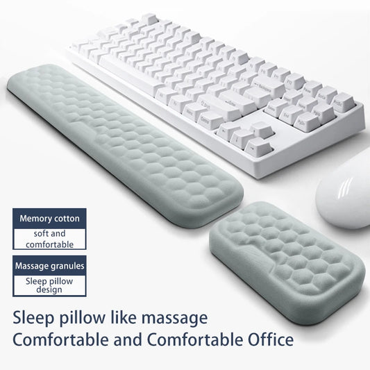 Reposamuñecas ergonómico para teclado y ratón, para oficina, para proteger y relajar la muñeca, con espuma viscoelástica, para ordenador y portátil