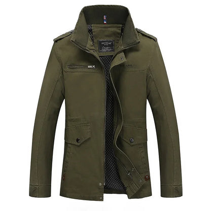 Chaqueta informal de algodón puro lavado para hombre, estilo primavera/otoño, ligera, cortavientos juvenil y a la moda. Abrigo ligero de verano.