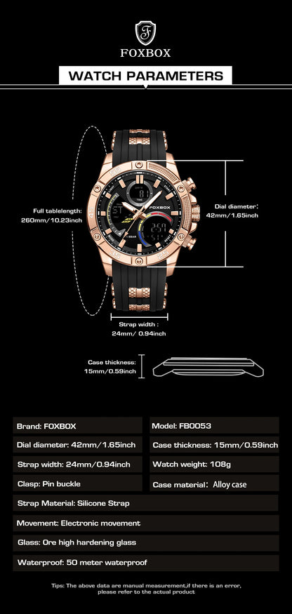 Relojes militares de moda para hombre LIGE, reloj cronógrafo deportivo original de lujo para hombre, reloj de cuarzo resistente al agua, reloj de pulsera digital