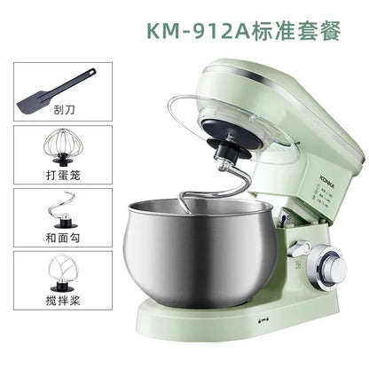 Máquina de crema KONKA de 220 V, silenciosa, para uso doméstico, pequeña batidora de chef comercial, amasadora y mezcladora de masa