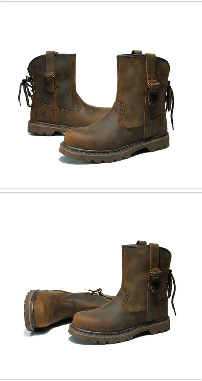 Zapatos de senderismo para hombre, botas de caza impermeables, botines tácticos de combate en el desierto, zapatos de trekking, zapatillas de trabajo de cuero para caminar para mujer