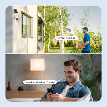 Cámara solar WiFi de 4 MP para exteriores, 2K, batería integrada, cámara de seguridad tipo domo con alimentación solar, alarma de movimiento PIR, almacenamiento en la nube y audio bidireccional.