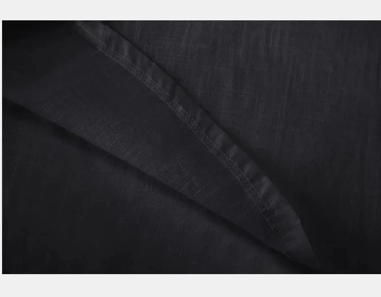 Camisas nuevas de algodón y lino para hombre, camisas casuales, de color liso, ligeras, de manga larga, estilo Henley, playeras, camisetas hawaianas para hombre.