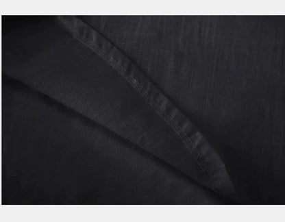 Camisas nuevas de algodón y lino para hombre, camisas casuales, de color liso, ligeras, de manga larga, estilo Henley, playeras, camisetas hawaianas para hombre.