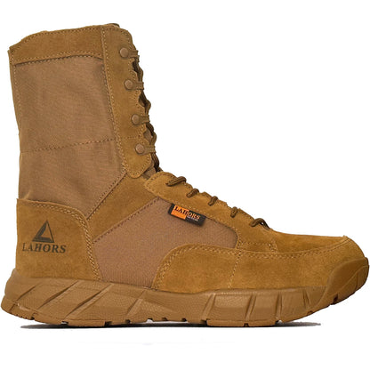 Botas tácticas ligeras originales LAHORS para hombre con cremallera, ideales para entrenamiento de combate, cordones, impermeables, transpirables y aptas para senderismo y actividades al aire libre.