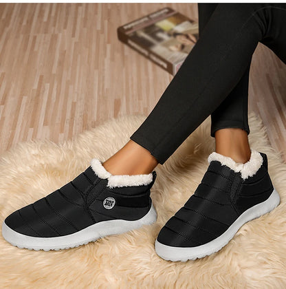 Botas de nieve cálidas para hombre, zapatillas de invierno de talla grande, zapatos de felpa para hombre, botines impermeables unisex, zapatos de trabajo para hombre, calzado