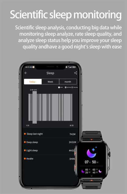 FOXBOX 2025 - Reloj inteligente para hombre y mujer, de 1,95 pulgadas, con Bluetooth, llamadas, IP68, resistente al agua, deportivo y de fitness