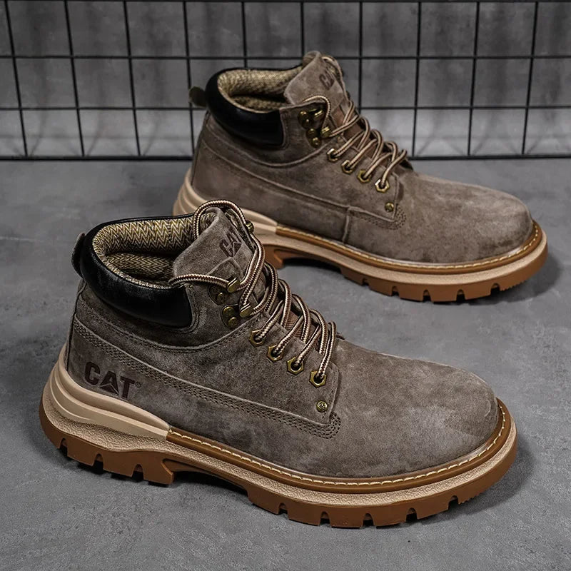 Botas de nieve para hombre, ideales para el invierno. Botas clásicas de caña alta para senderismo, con suela gruesa antideslizante y gran practicidad.