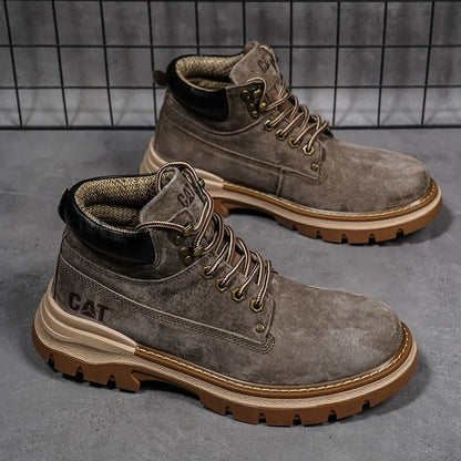 Botas de nieve para hombre, ideales para el invierno. Botas clásicas de caña alta para senderismo, con suela gruesa antideslizante y gran practicidad.