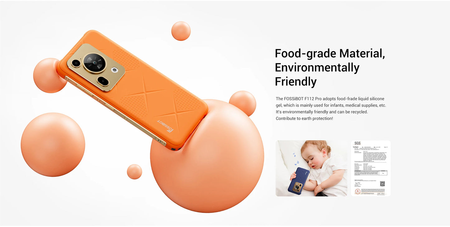 [Estreno mundial] Fossibot F112 PRO 5G Smartphone resistente, pantalla HD+ de 6,88", batería de 7150 mAh, 24 GB (8+16) + 256 GB, Android 14, cámara de 50 MP