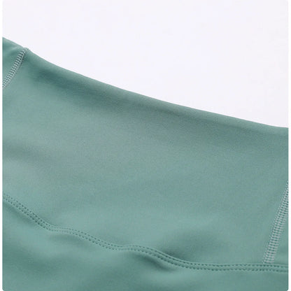 Pantalones de yoga, mallas deportivas para mujer, leggings de gimnasio, suaves, de cintura alta, elásticos, transpirables, de nailon, tipo T.