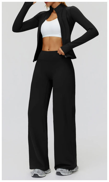 Women High Waist Wide Leg Pants Leggings Fitness Bell-bottoms Yoga Flared Leggings Push Up Gym Workout Flared Pants Sportswear