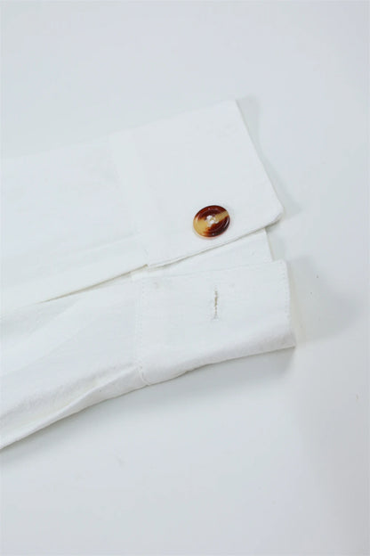 Camisas de lino y algodón para hombre, cuello clásico, estilo hawaiano, ligeras, transpirables, blancas, tallas grandes, estilo casual urbano.