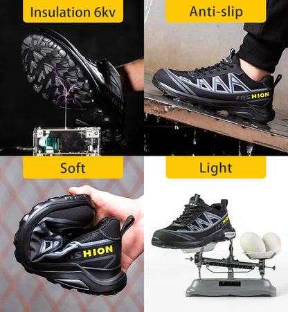 Work Sneakers Men Indestructible Steel Toe Work Shoes Safety Boot Men Shoes Anti-puncture Working Shoes For Men Dropshipping