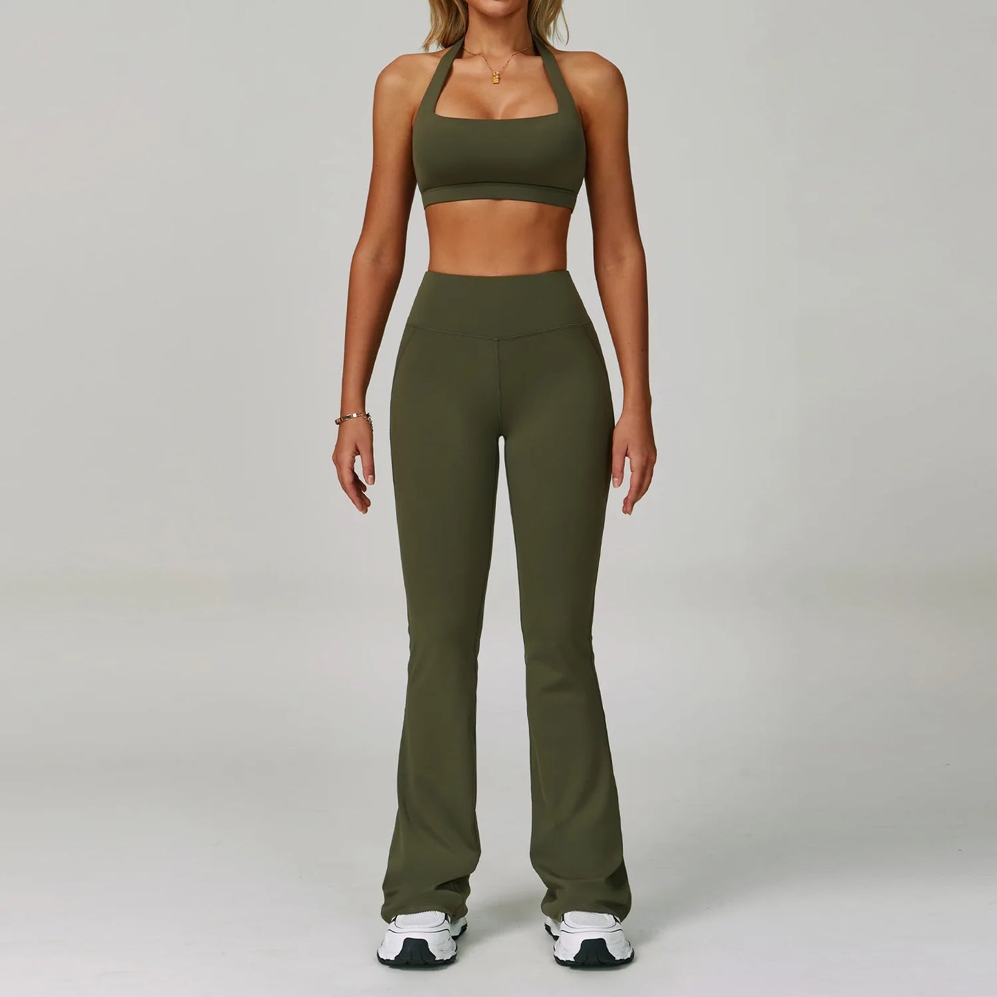 2 Piece Set Women's Tracksuit Fitness Clothes Yoga Sets Sportswear Workout Bra High Waist Leggings Set Gym Clothing Sports Suits