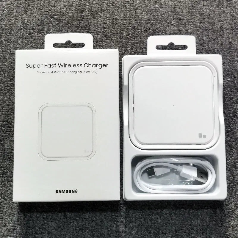 Base de carga inalámbrica rápida Samsung de 15 W para Galaxy S20 S21 S22 S23 S24 S8 S9 S10 Plus Note 20 Ultra 9 8 Z Flip Fold 6 5 4 3 2