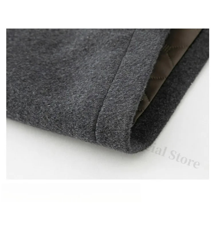 Chaqueta de lana para hombre Maxbarley, estilo moderno, con solapa, ideal para actividades al aire libre, oficina, parka gruesa y cálida, estilo casual y elegante, ligera, perfecta para el invierno.