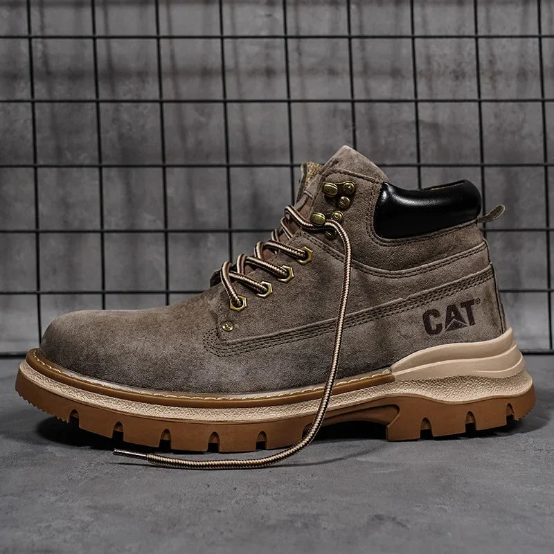 Botas de nieve para hombre, ideales para el invierno. Botas clásicas de caña alta para senderismo, con suela gruesa antideslizante y gran practicidad.