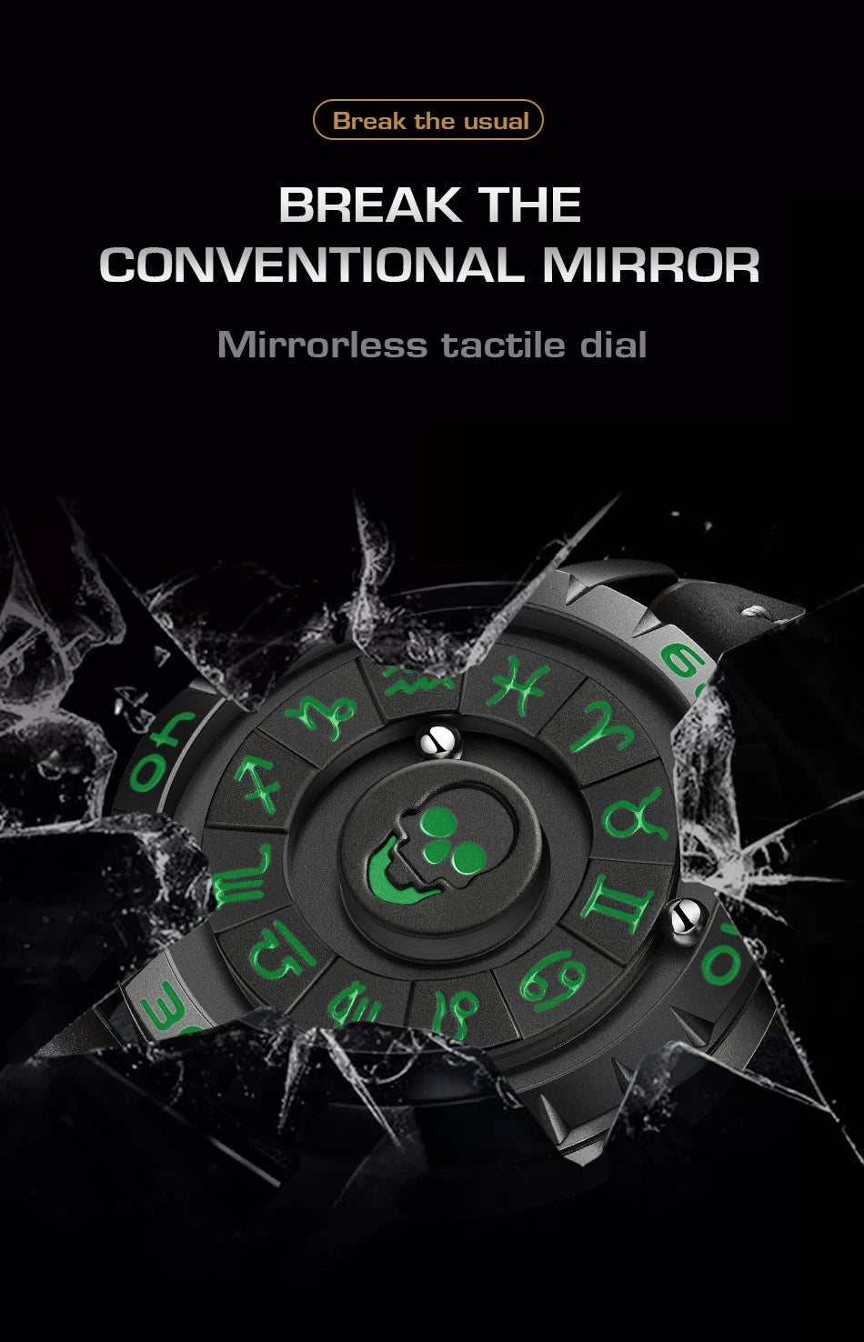 Nuevo reloj de lujo para hombre de la marca original FOXBOX, a la moda, con calavera, puntero deslizante, fuerza magnética, impermeable, de cuarzo.